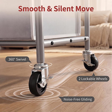 ROMOON heavy-duty metal frame supports up to 75 lbs for daily use.