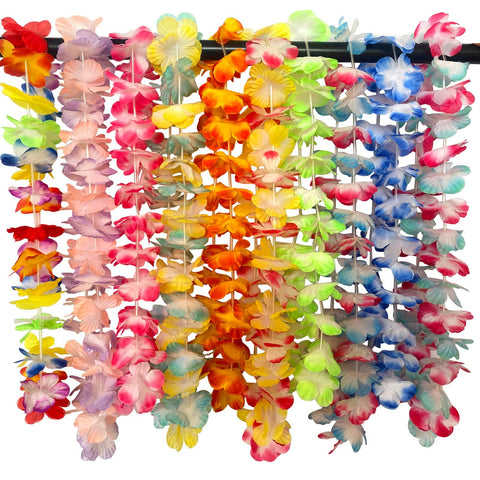 Vibrant multicolor lei wreaths by Ronghui for decorations