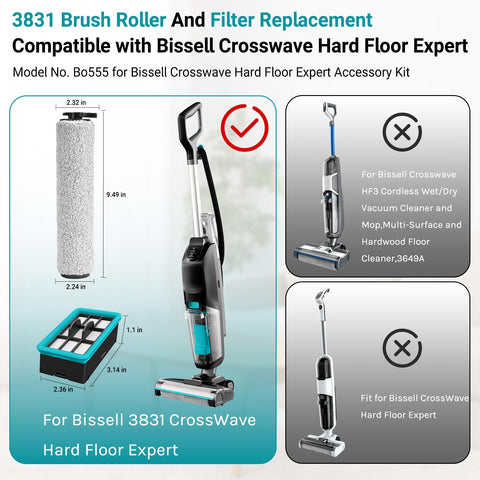 RONGJU 3831 filter captures fine dust for cleaner floors.