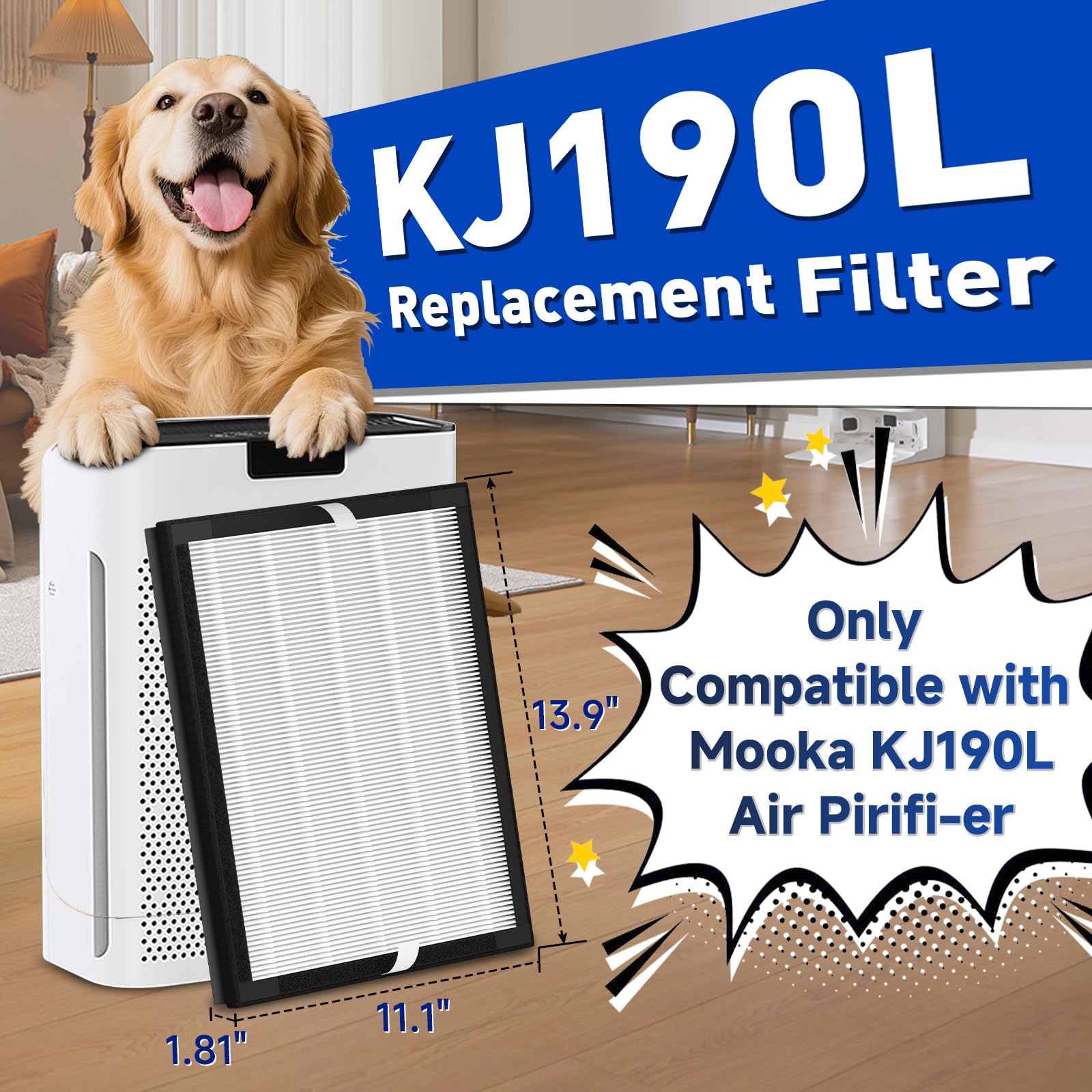 RONGJU KJ190L washable HEPA filter eases maintenance