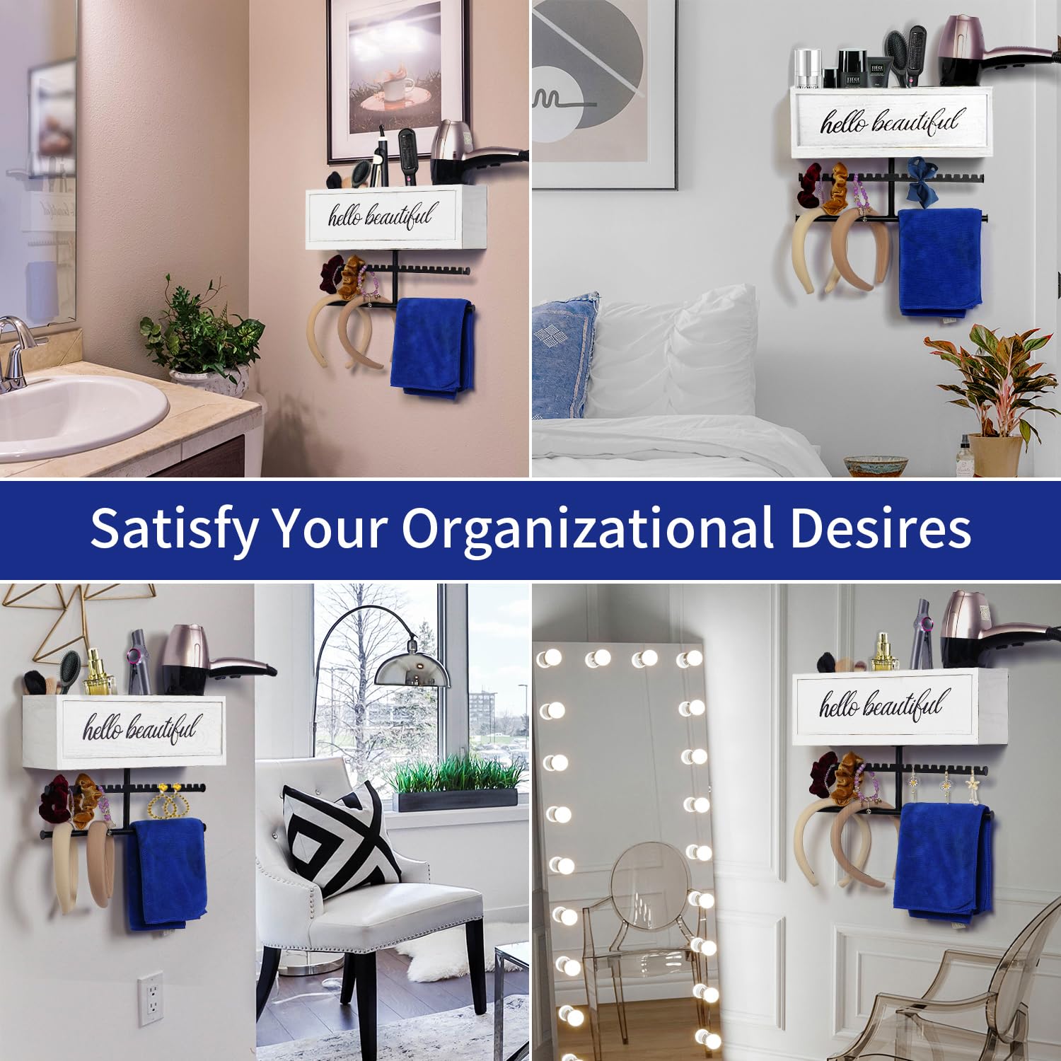 Ronjnndc modern rustic design blends with any bathroom or vanity decor.