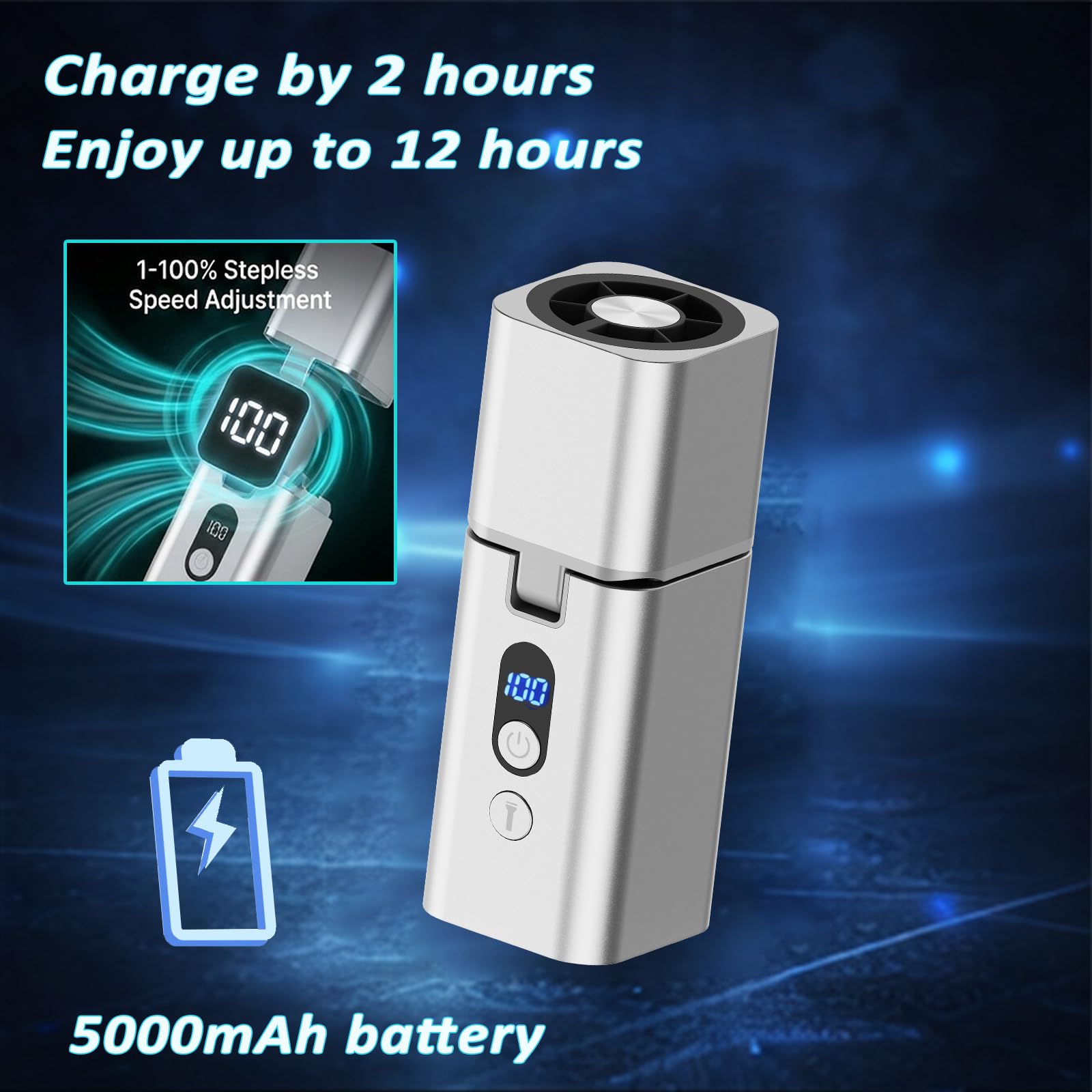 Ronjregan built-in LED flashlight for night use and emergencies.