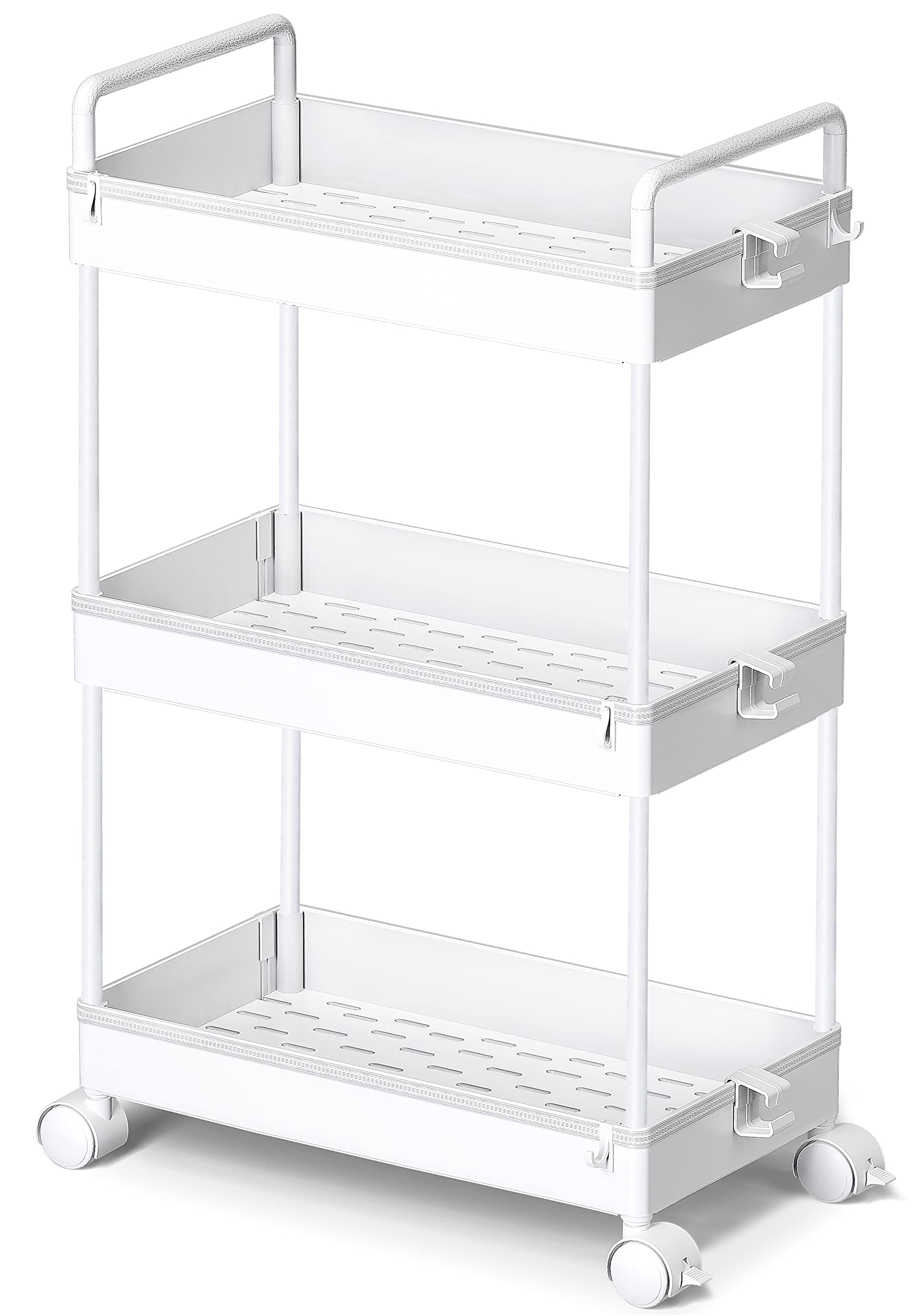 Ronlap 3-tier slim rolling cart space-saving design for tight spaces.