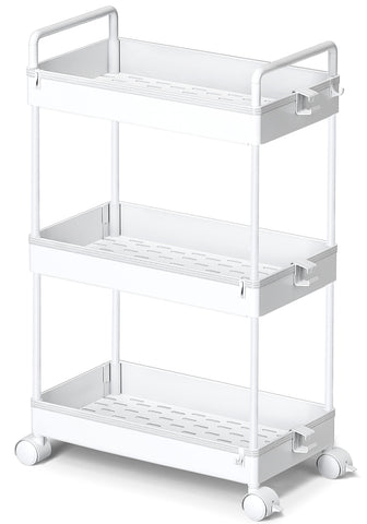 Ronlap 3-tier slim rolling cart space-saving design for tight spaces.