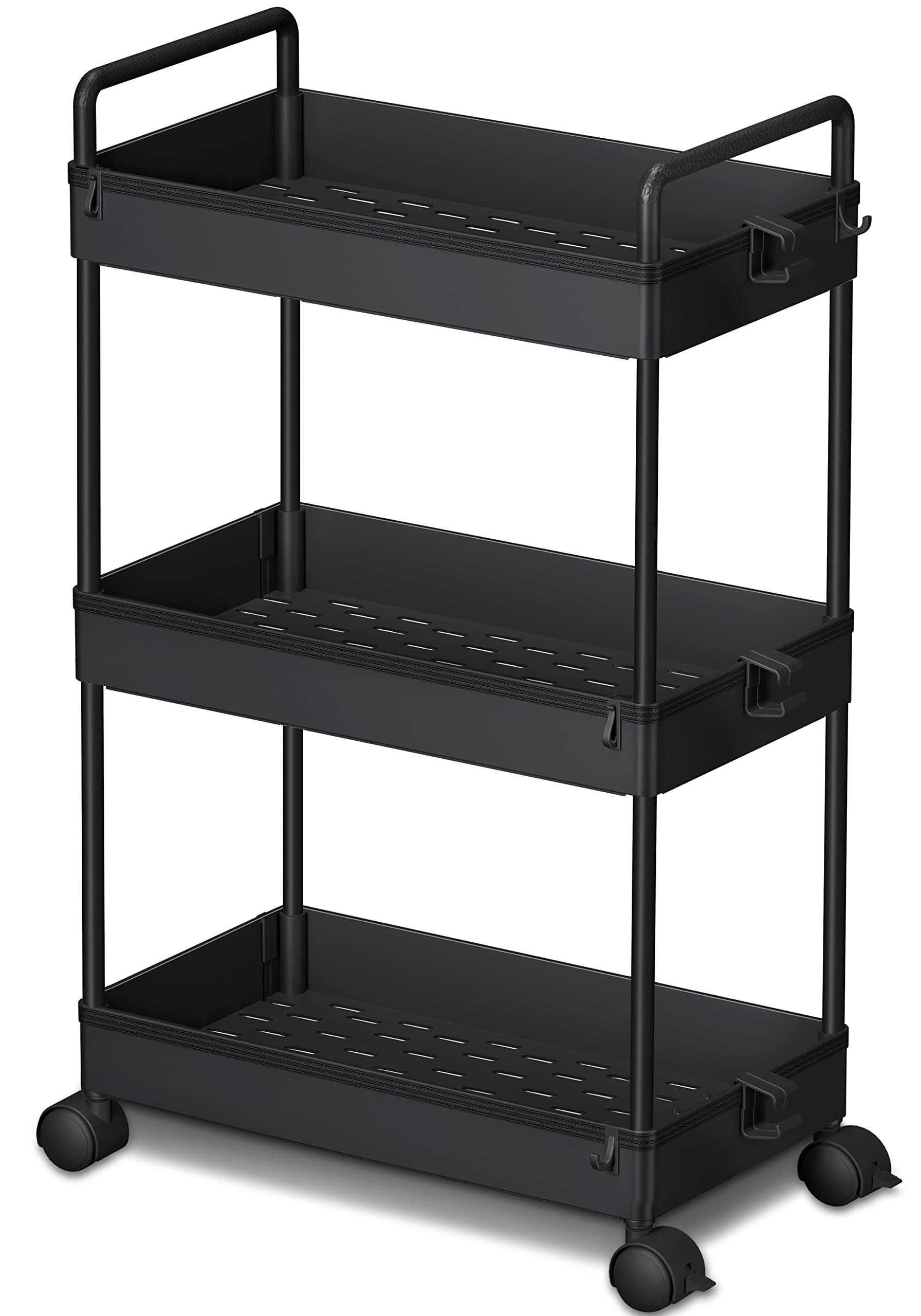 Ronlap 3-tier slim rolling cart with wheels for easy mobility and organized storage.