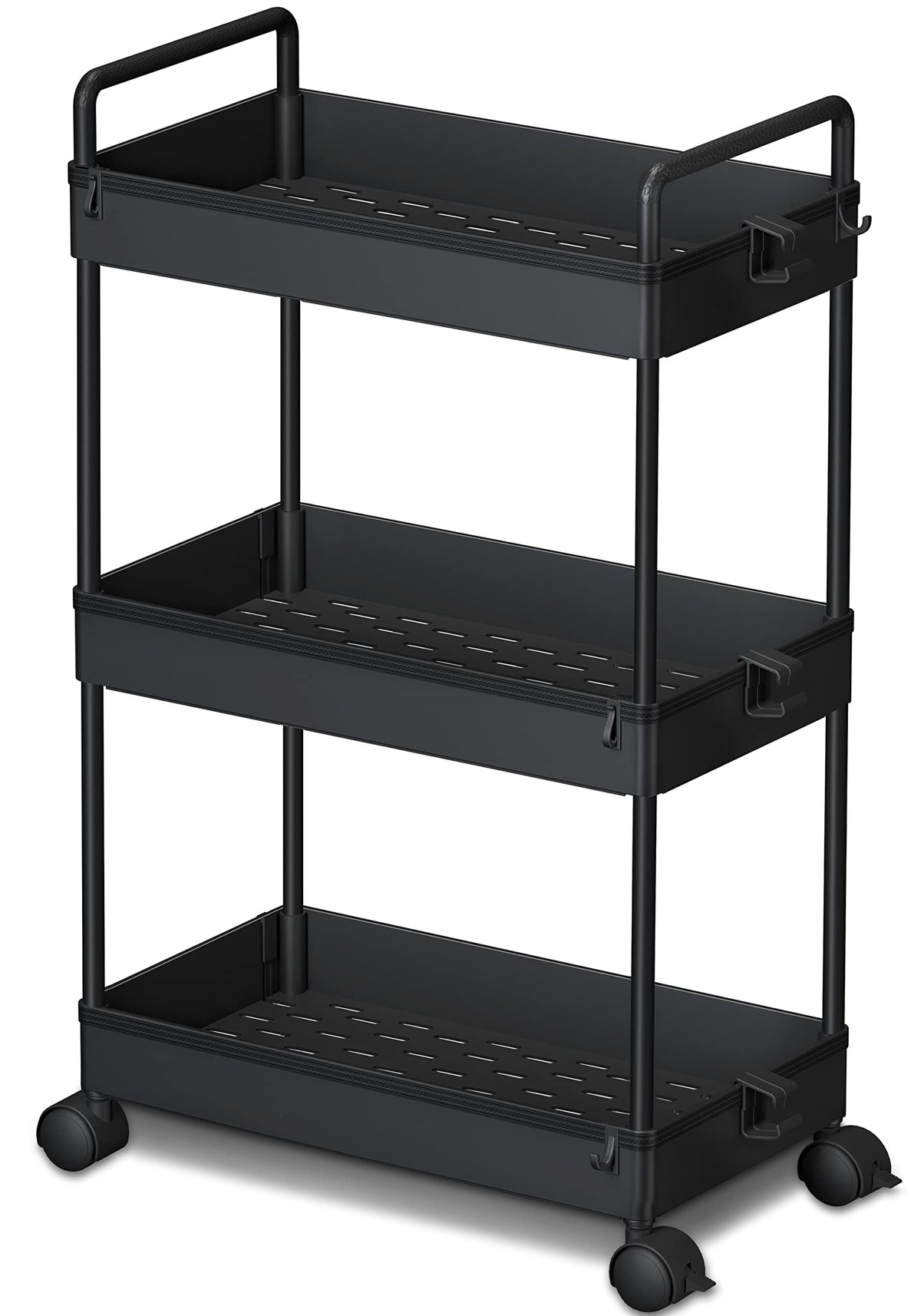 Ronlap 3-tier slim rolling cart with wheels for easy mobility and organized storage.