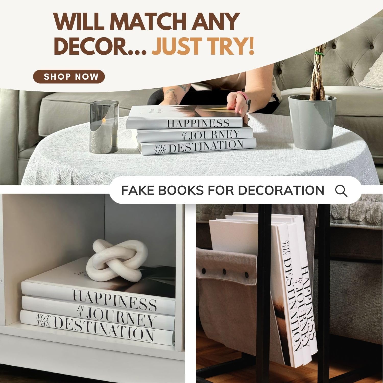 Roomicle bookshelf decor accents add style and personality.
