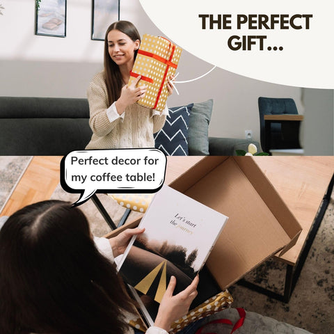 Roomicle large-format decor books measure 12.9 by 8.9 inches.