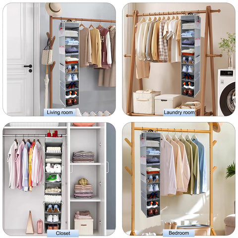 Roomtalk foldable 10-shelf organizer ideal for dorms and apartments.