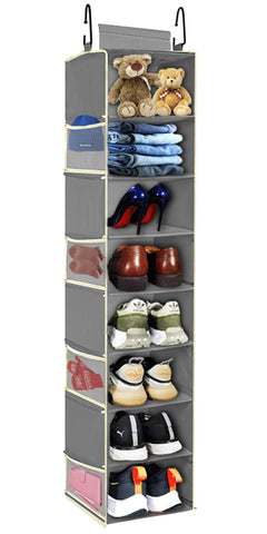 Roomtalk large 8-shelf hanging shoe organizer with roomy compartments for organized footwear.