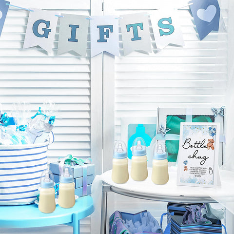 Roowest clear baby shower bottles emphasize easy visibility