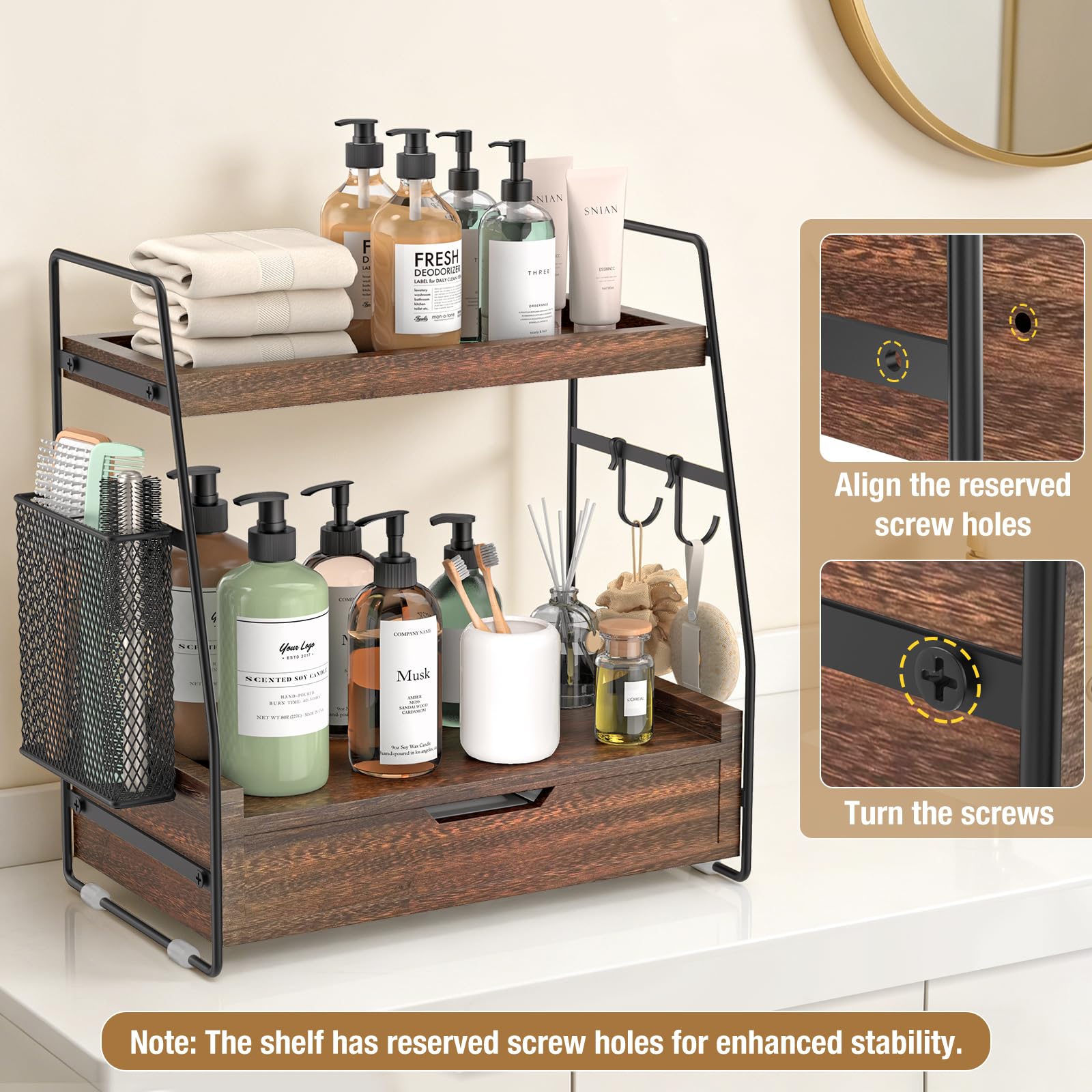 ROPALINS black finish adds chic, versatile decor for gifting and everyday organization.
