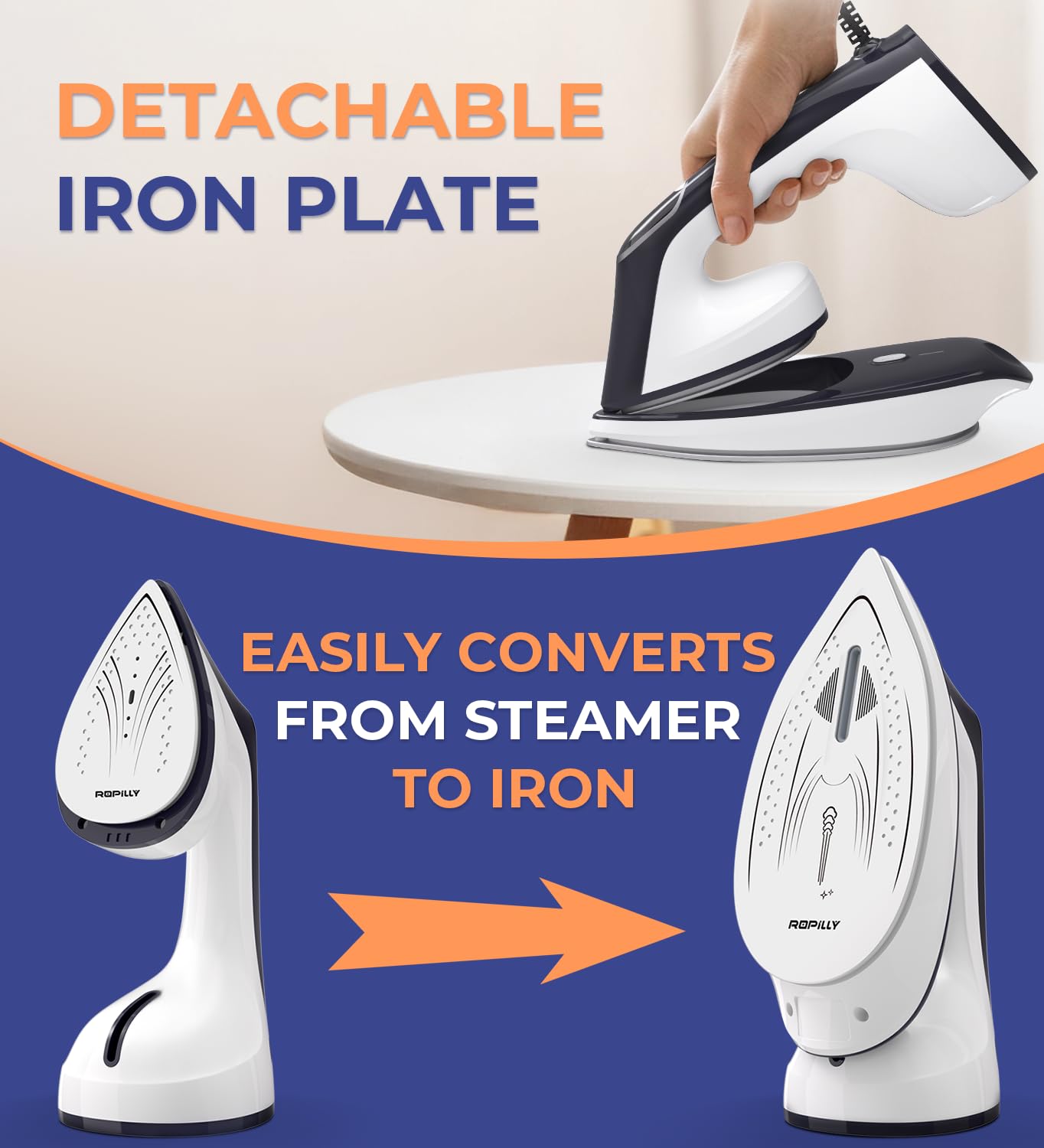 Ropilly turbo steam at 31g/min tackles wrinkles on heavy fabrics