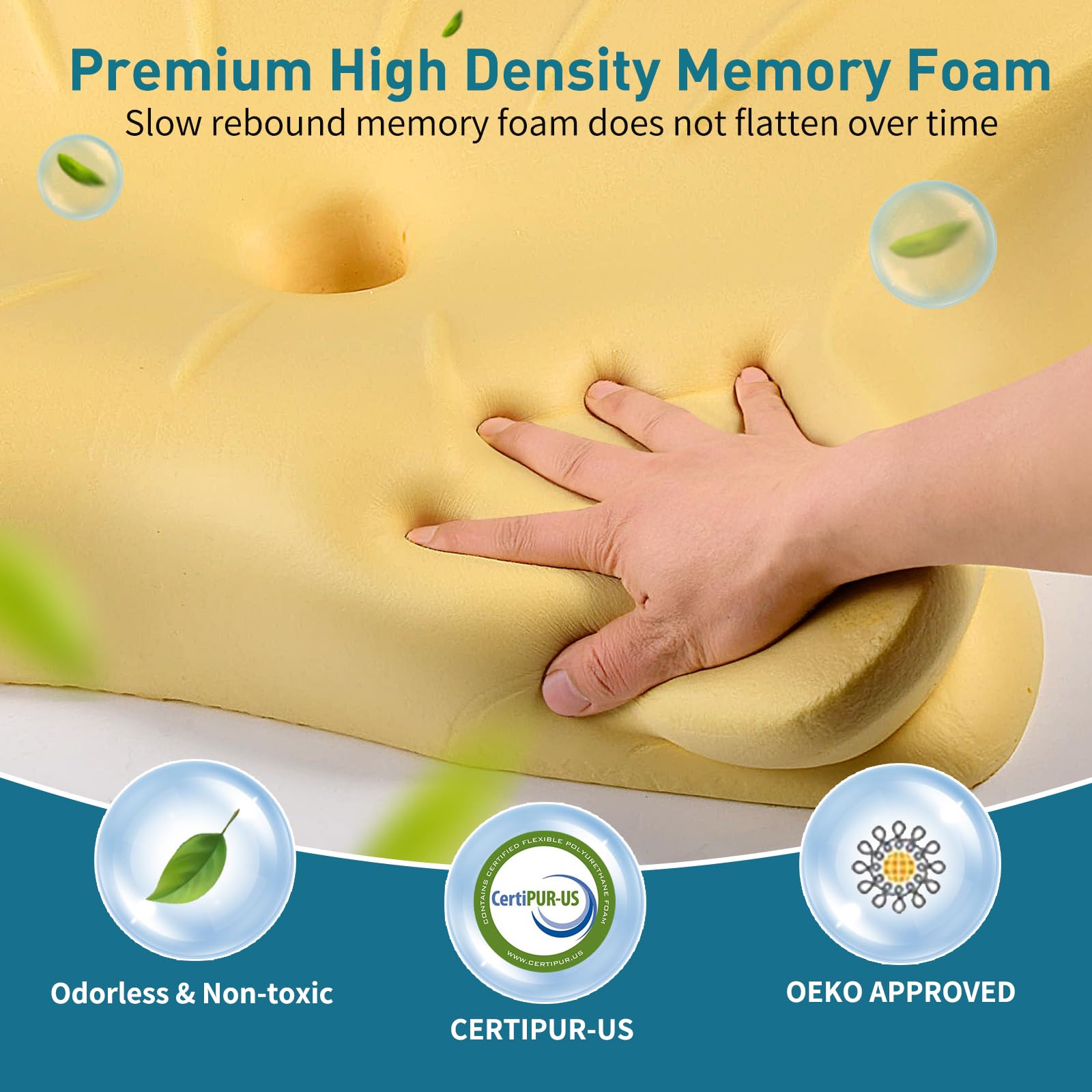 ROPu armrest grooves help relaxed shoulder posture during sleep.