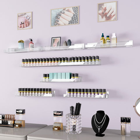 RORKIM essential oil rack clear holds bottles securely on your wall