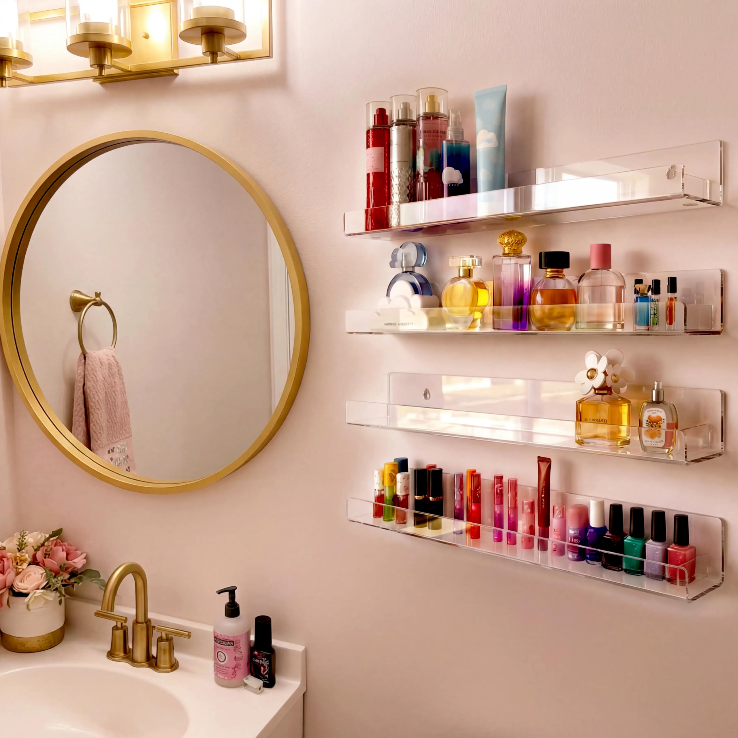RORKIM nail polish rack clear keeps bottles organized and visible for easy selection