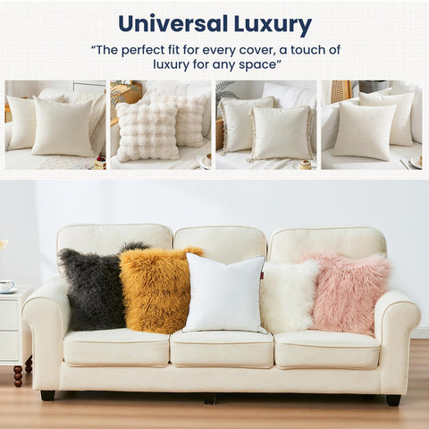 ROSE FEATHER down pillow insert collection displaying versatile use