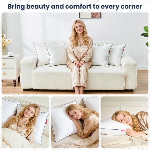 ROSE FEATHER pillow insert vacuum packed for storage