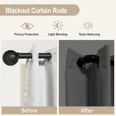 Rose Home Fashion adjustable telescoping rod easy length extension