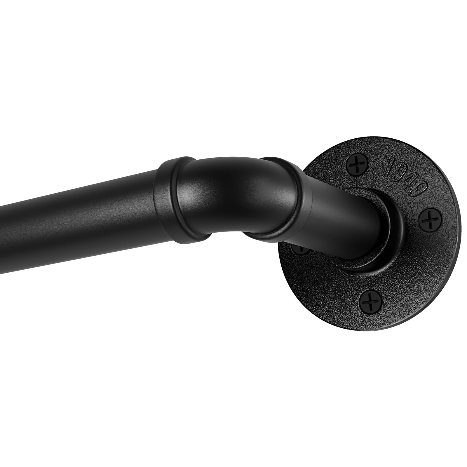Rose Home Fashion blackout wrap-around rod front view with edge-light control