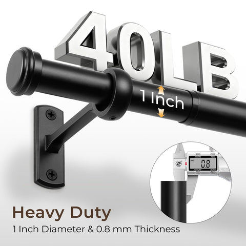 Rose Home Fashion sturdy brackets and included hardware for quick install.