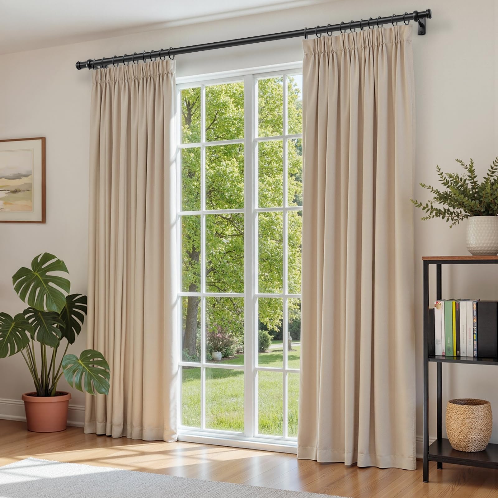 Rose Home Fashion solid metal finials enhance modern decor.