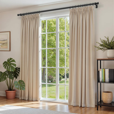 Rose Home Fashion solid metal finials enhance modern decor.