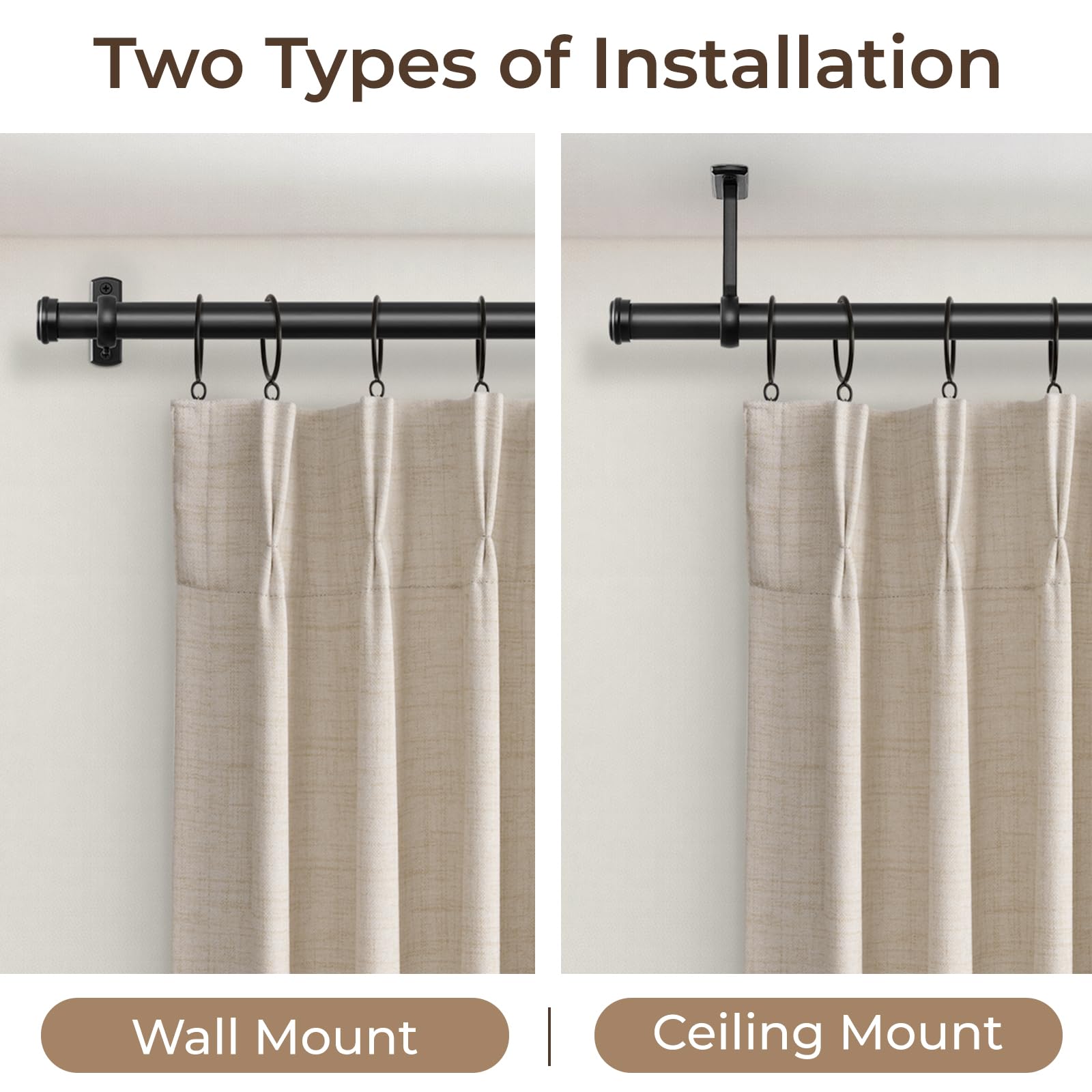 Rose Home Fashion installation pack simplifies setup with all parts.