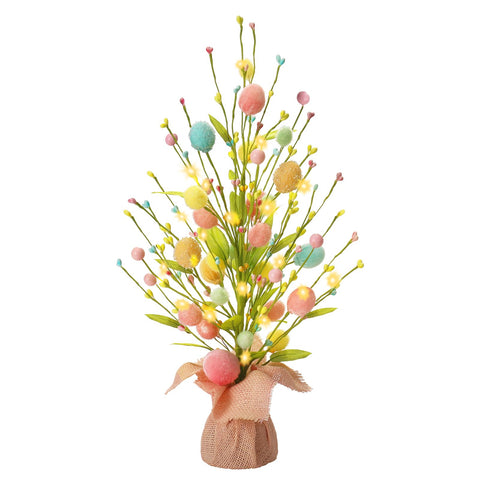 RoseCraft Easter Egg Tree 18-inch battery-powered centerpiece for festive tables.