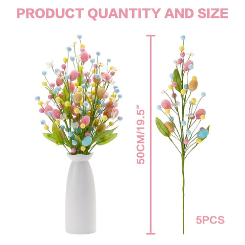 RoseCraft Easter stem showing 50 cm height for tall centerpieces.