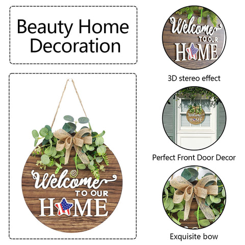 RoseCraft rustic round wreath wall hanging adds farmhouse charm
