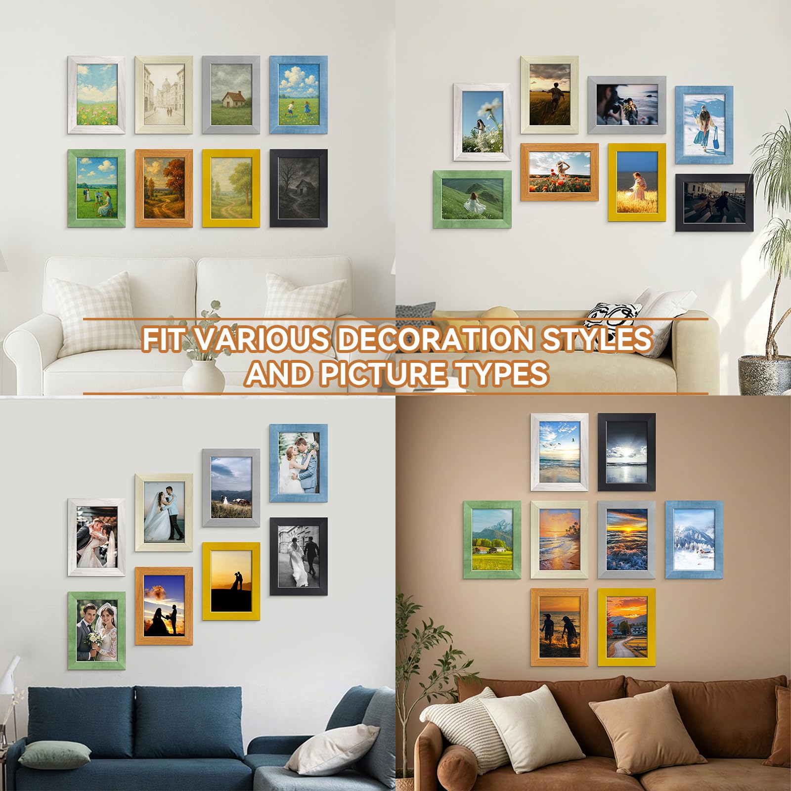 RoseEmber frames feature easy-open back fasteners for quick photo changes.