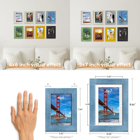 RoseEmber 5x7 frames use durable MDF and PVC backboard for stability.