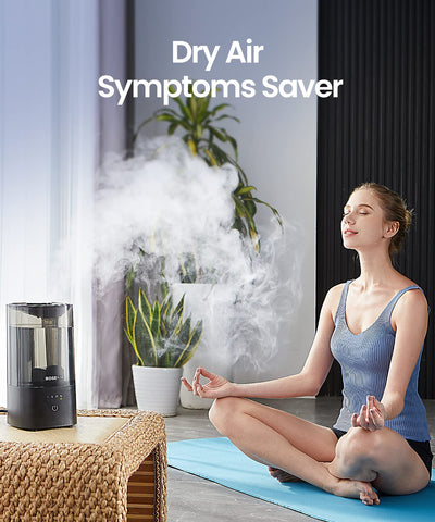 Rosekm humidifier with 2.0L tank for long-lasting mist in rooms