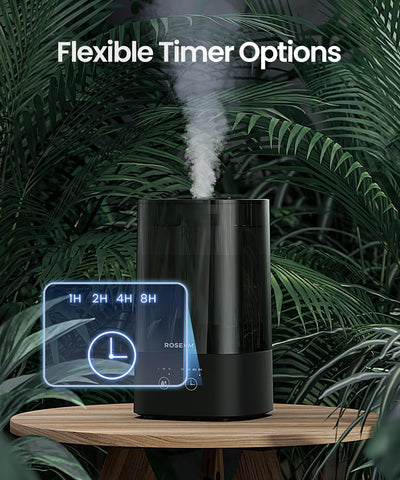Rosekm humidifier with auto shut-off for safety and longevity.