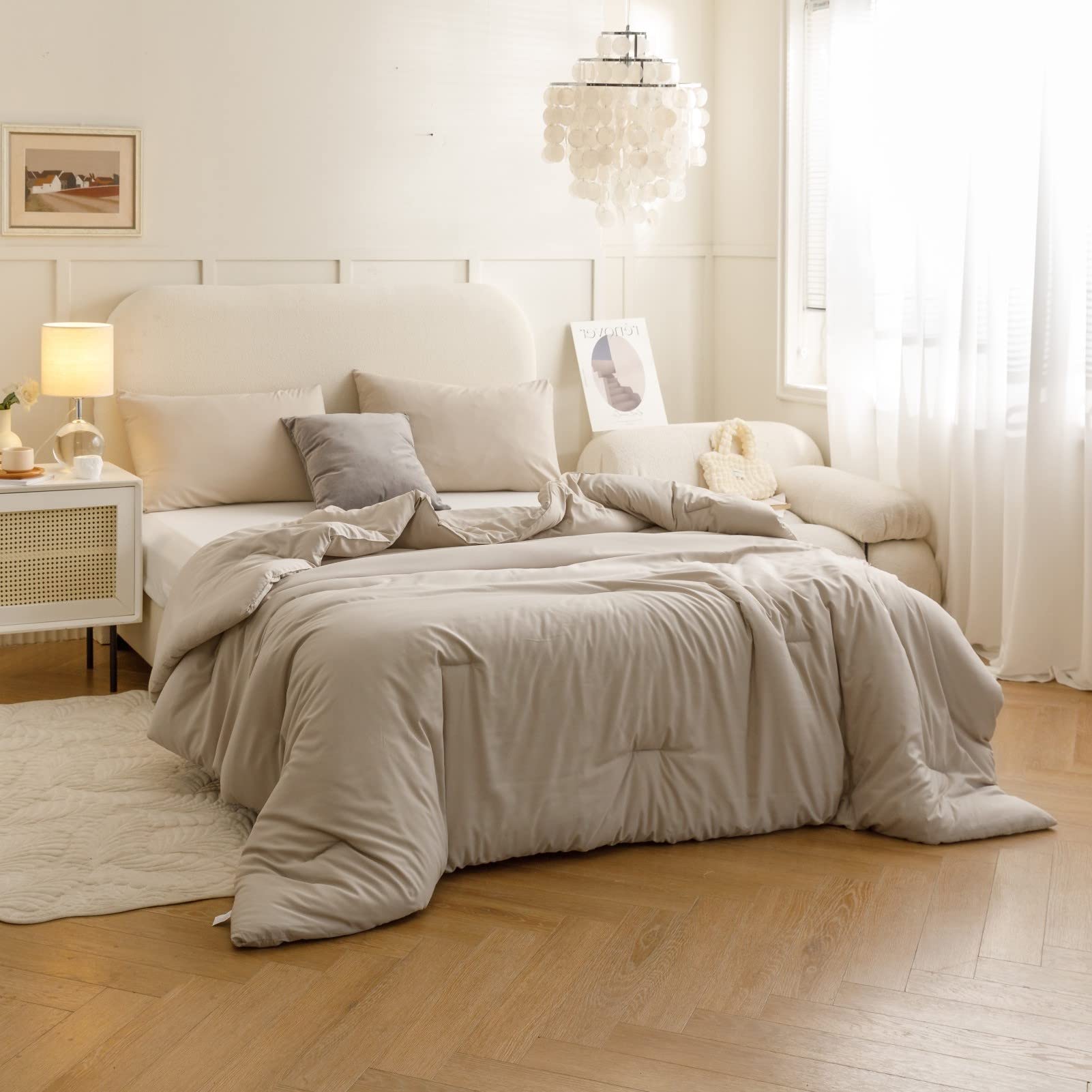 ROSGONIA 90x90 comforter size shown with pillowcases for a complete set