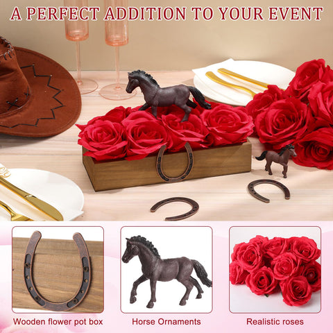 Roshtia simulated horses figures enhance Derby Day setups