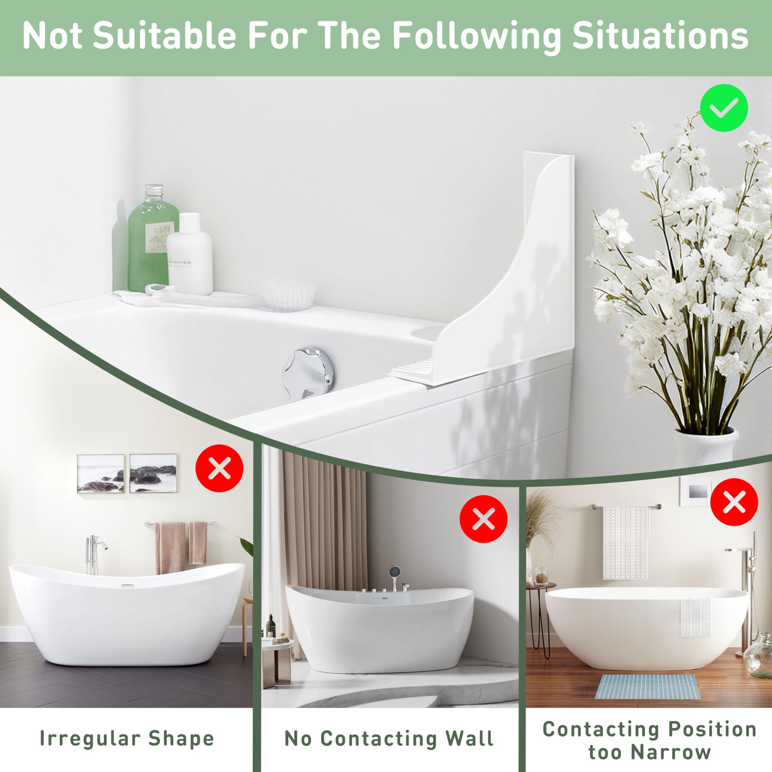 Roslim 2-pack keeps water contained in shower or tub for easier cleanup