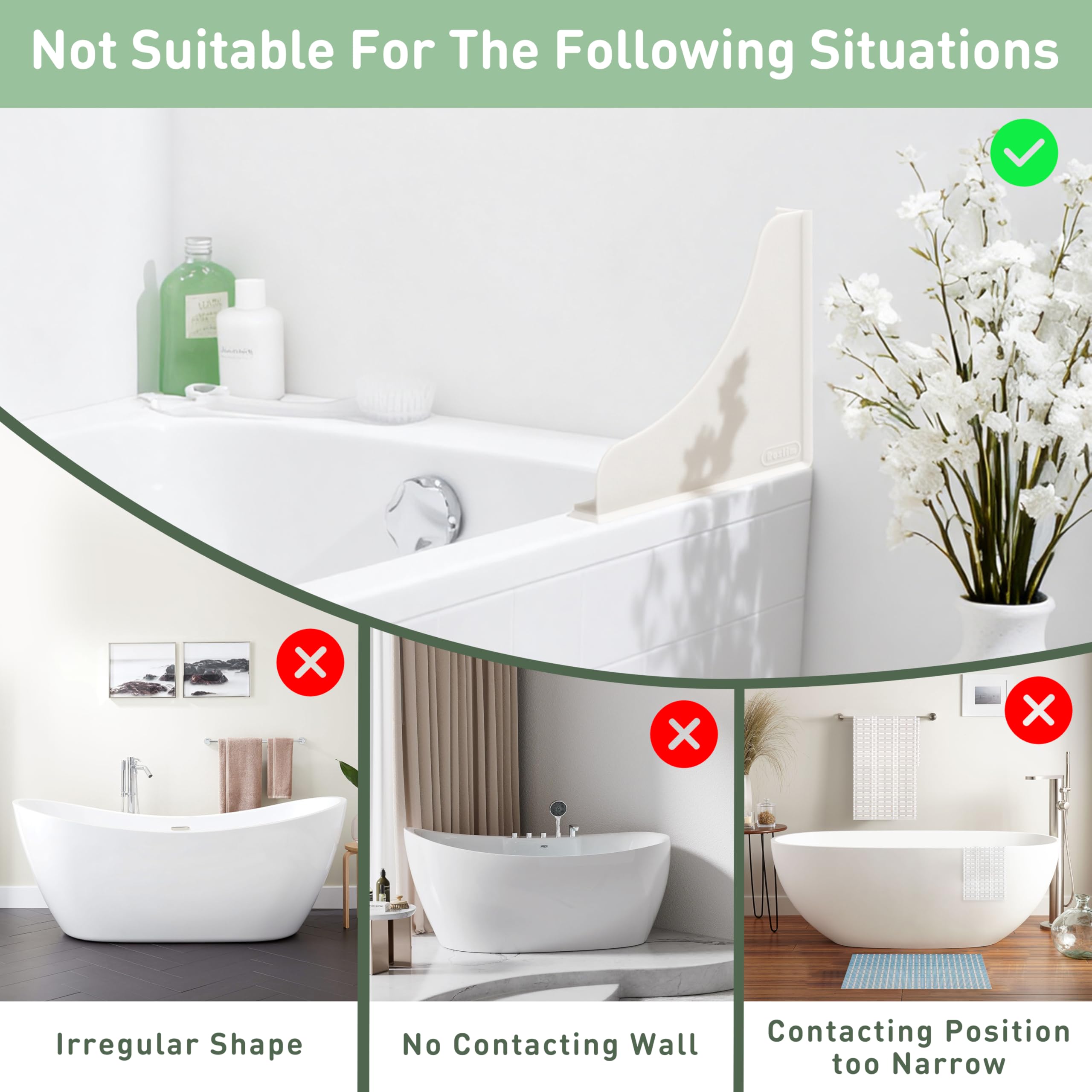Roslim guard shown in a bathroom setup to help keep the floor dry