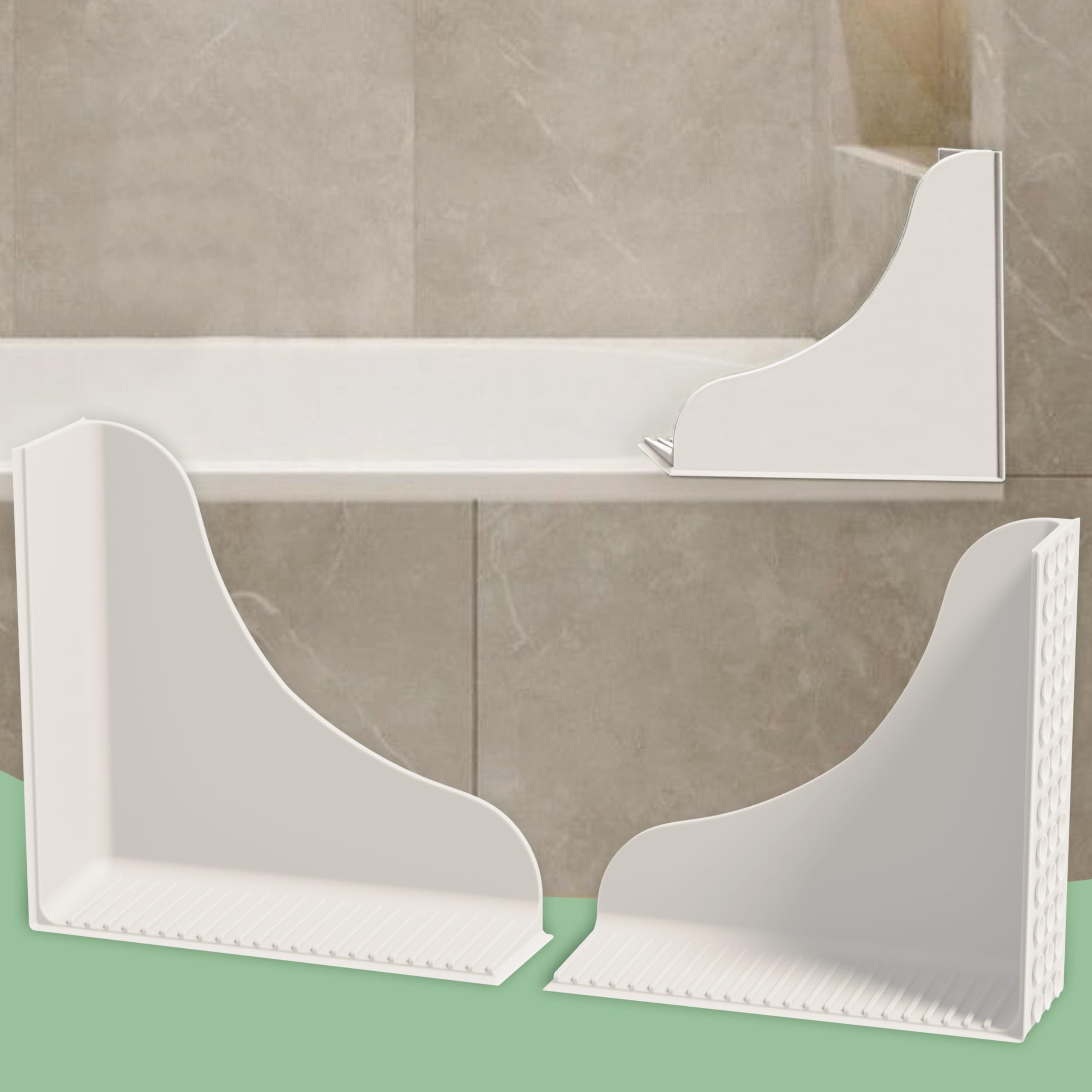 Roslim no-adhesive silicone splash guard with strong suction cups for quick installation