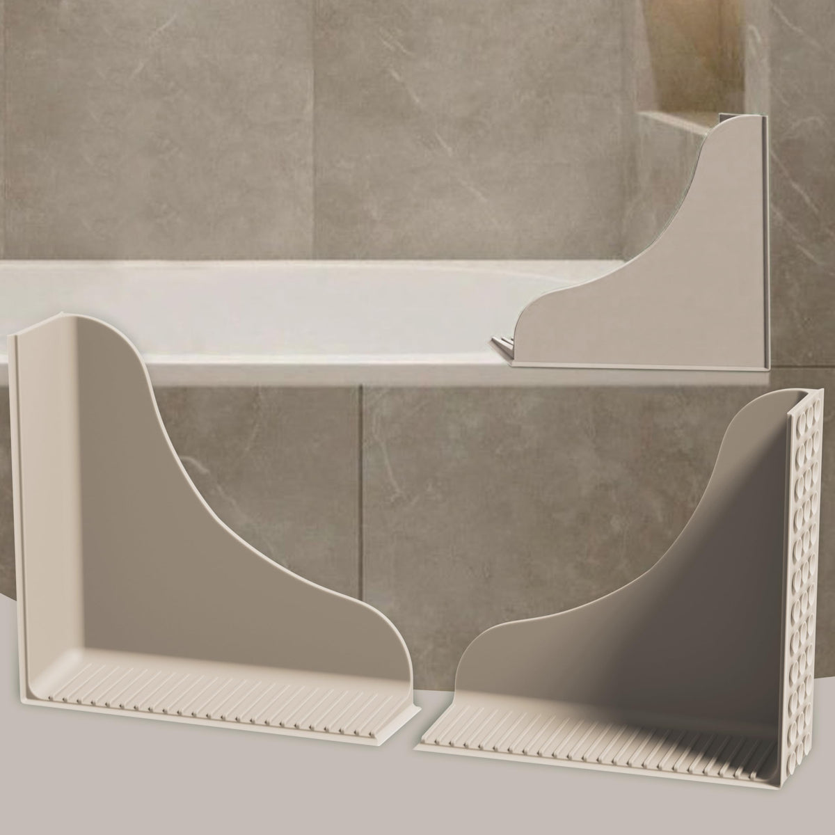 Roslim No-Adhesive Splash Guard with strong suction creates an instant watertight seal.