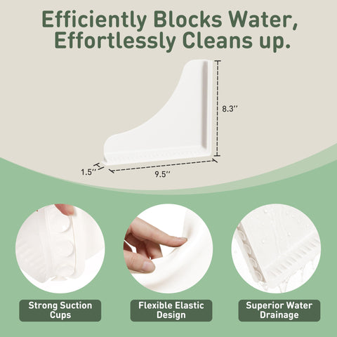 Roslim one-piece silicone design provides a seamless barrier for tub edges
