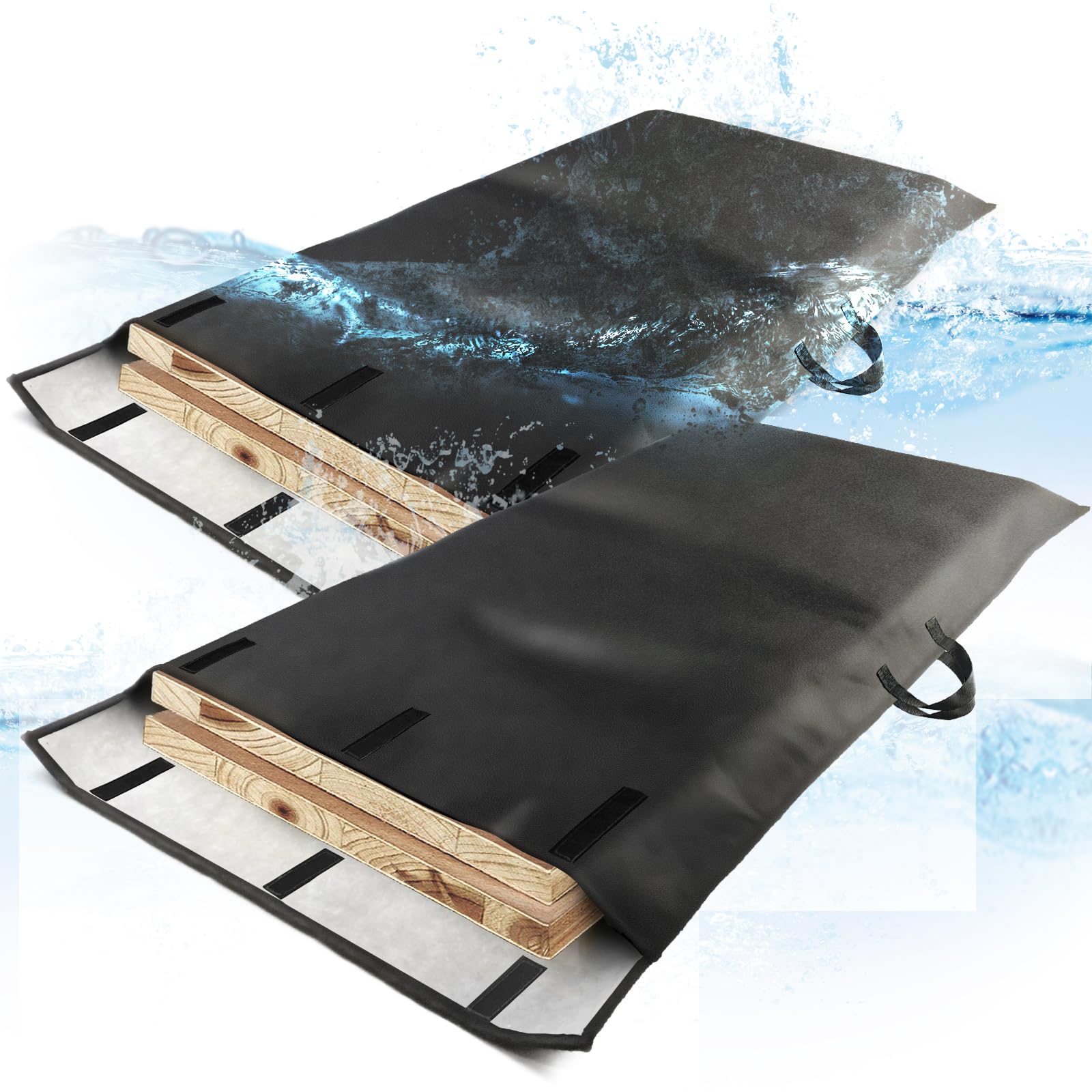 ROSROSE padded table leaf bag side view, protects leaves during storage