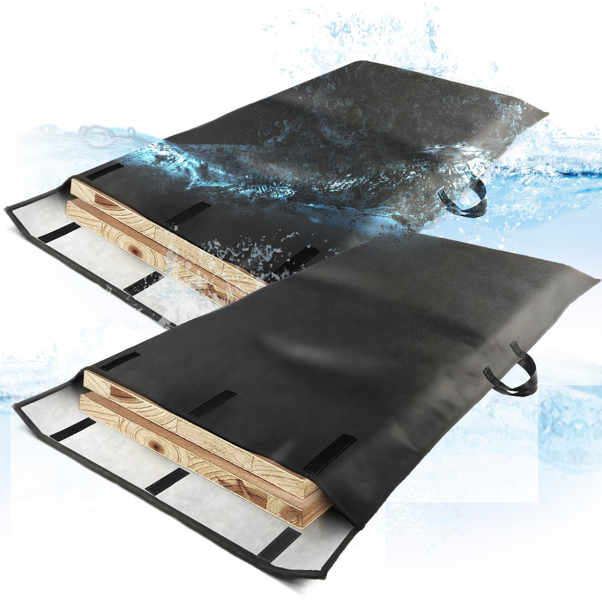 ROSROSE padded table leaf bag side view, protects leaves during storage
