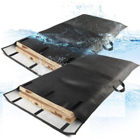 ROSROSE padded table leaf bag side view, protects leaves during storage