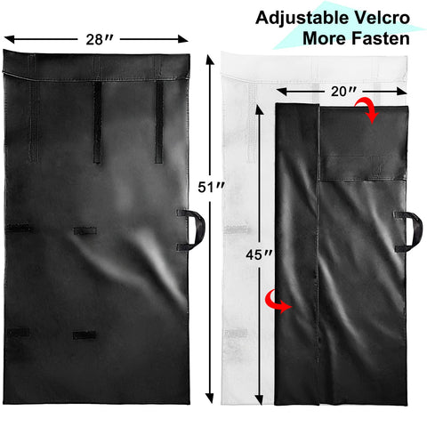 ROSROSE padded bag open with leaf inside for easy access