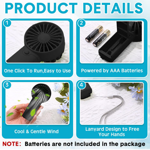 Rossesay brushless motor delivers strong wind for quick relief.