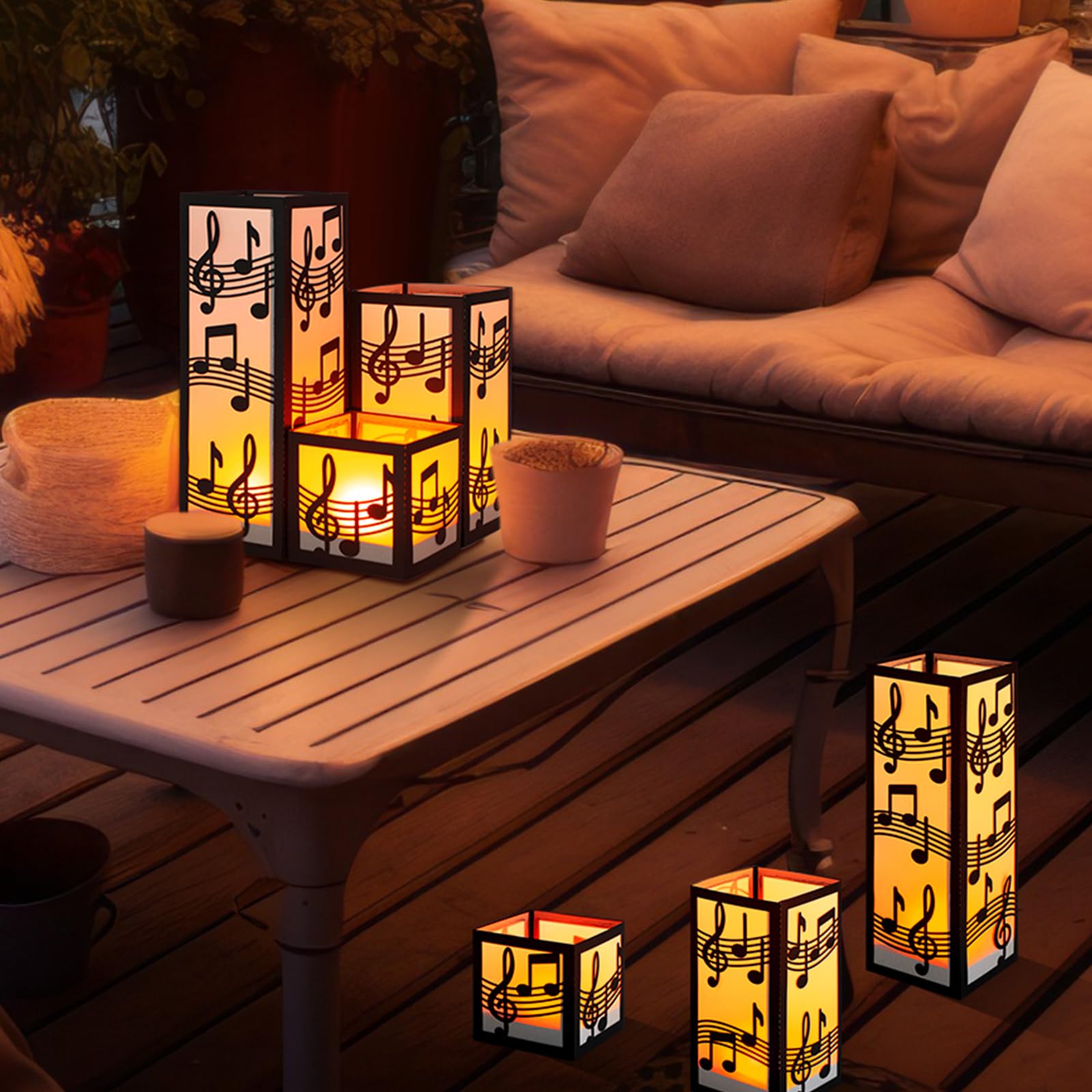Rossesay LED candle with white cover and yellow light for ambiance