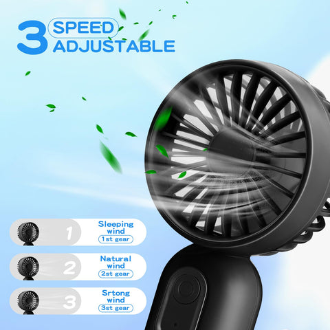 Rossesay mini fan battery life, up to three hours of use