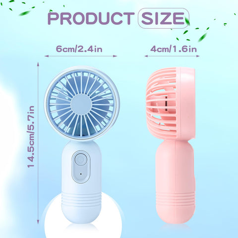 Rossesay mini fan blue front view compact handheld design